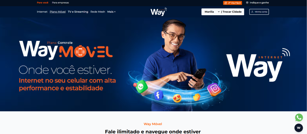 Internet Way lança novo site com experiência renovada e contratação de planos online